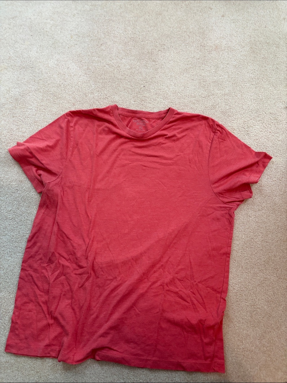 J. Crew Men's Crimson Short-Sleeve Crew Neck Tee